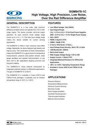 SGM8478-1C datasheet cover page