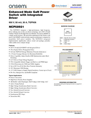 NCP58921 datasheet cover page