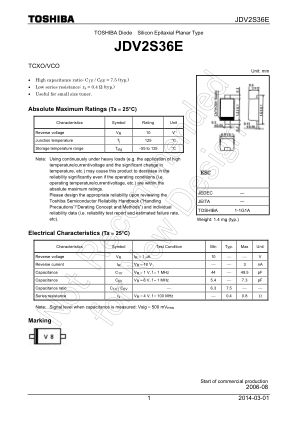 JDV2S36E 数据手册首页