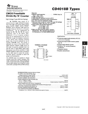 CD4018B-MIL datasheet cover page
