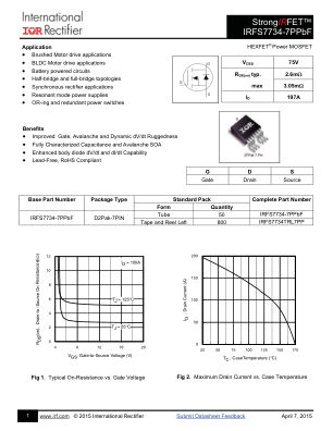 IRFS7734-7P datasheet cover page