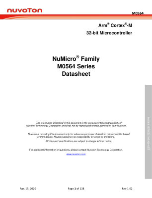 M0564 datasheet cover page