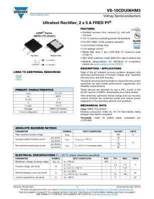 VS-10CDU06HM3 数据手册首页