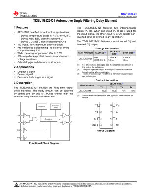 TDEL1G522-Q1 datasheet cover page