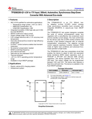 TPS560200-Q1 datasheet cover page