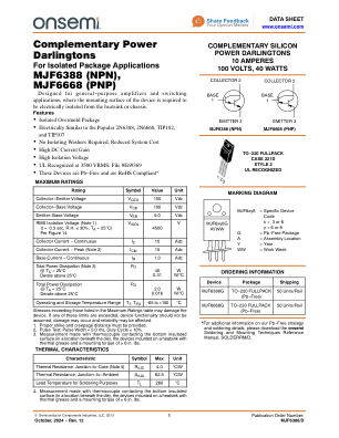 MJF6388 数据手册首页