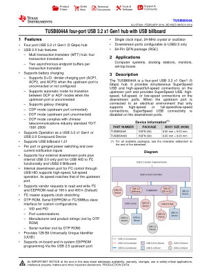 TUSB8044A datasheet cover page