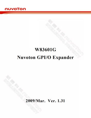 W83601G 数据手册首页