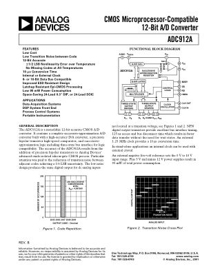 ADC912A datasheet cover page
