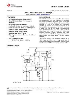 LM148-N datasheet cover page