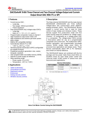 DAC532A3W 数据手册首页
