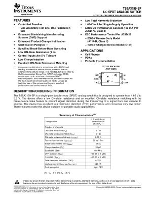 TS5A3159-EP datasheet cover page