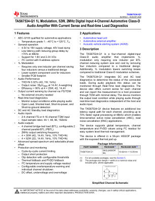 TAS67534-Q1 datasheet cover page
