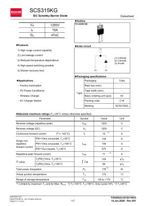 SCS315KG datasheet cover page