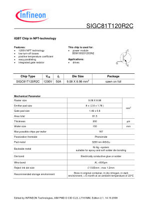 SIGC81T120R2C-L7161M datasheet cover page