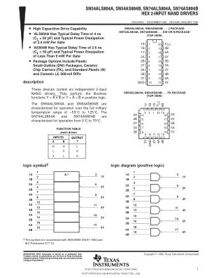 SN74AS804B 数据手册首页