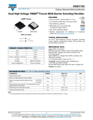 V20D170C datasheet cover page