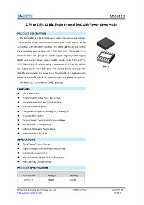 MS5611D datasheet cover page