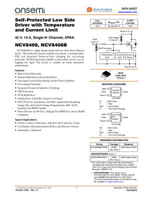 NCV8408 datasheet cover page