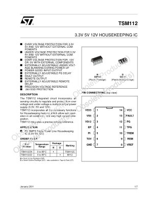 TSM112 数据手册首页