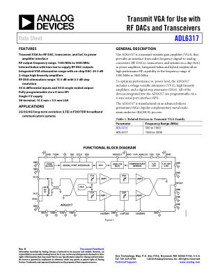 ADL6317 datasheet cover page