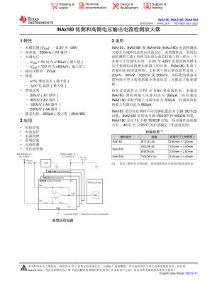 INAx180 数据手册首页