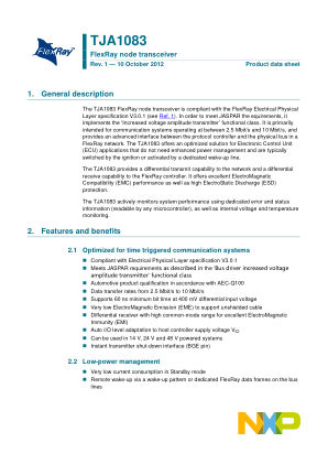 TJA1083 datasheet cover page