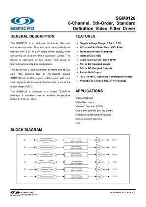 SGM9126 datasheet cover page