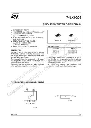 74LX1G05 datasheet cover page