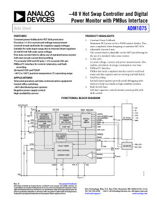 ADM1075 数据手册首页