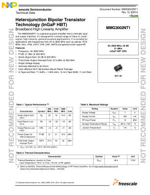 MMG3002NT1 datasheet cover page