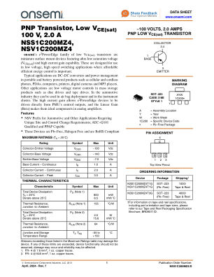 NSS1C200MZ4 数据手册首页