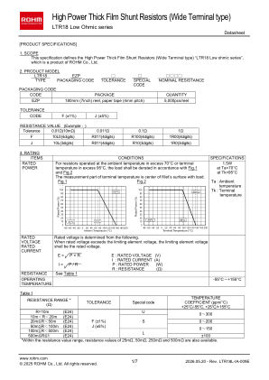 LTR18EZPJL 数据手册首页