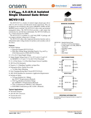NCV51153 数据手册首页