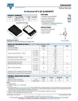SIR640ADP datasheet cover page