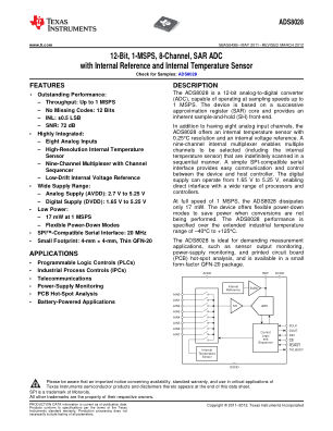 ADS8028 datasheet cover page