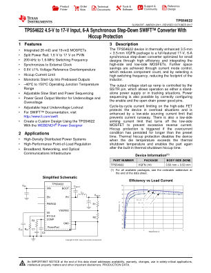 TPS54622 datasheet cover page