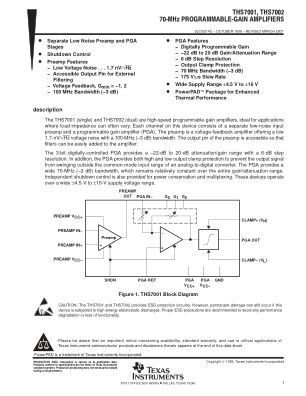 THS7002 datasheet cover page