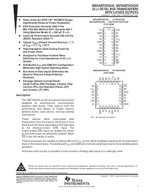 SN74ABTH25245 数据手册首页