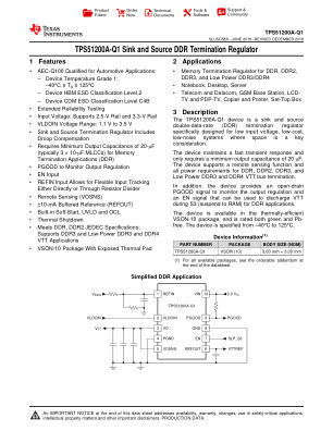 TPS51200A-Q1 datasheet cover page