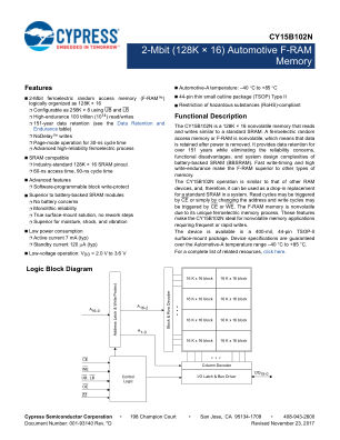 CY15B102N-ZS60XA datasheet cover page
