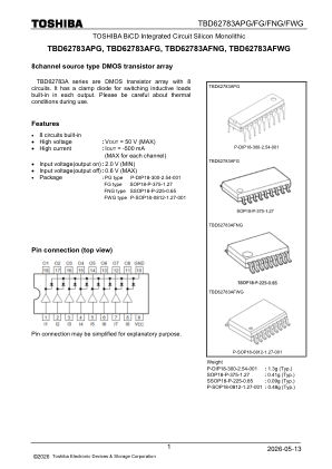 TBD62783AFWG datasheet cover page