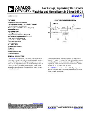 ADM6823 datasheet cover page