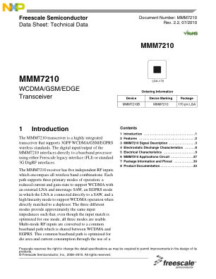 MMM7210 数据手册首页
