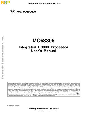 MC68306UM datasheet cover page