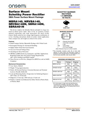 MBRA140T3 datasheet cover page