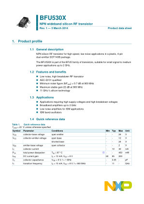 BFU530X datasheet cover page