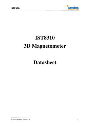 IST8310 数据手册首页