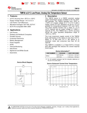 TMP20 datasheet cover page