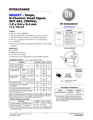 NTNS3C68NZ 数据手册首页